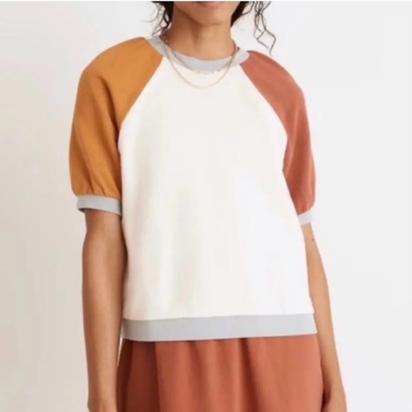 Madewell Tops - Madewell Colorblock Raglan Sleeve Top size XS